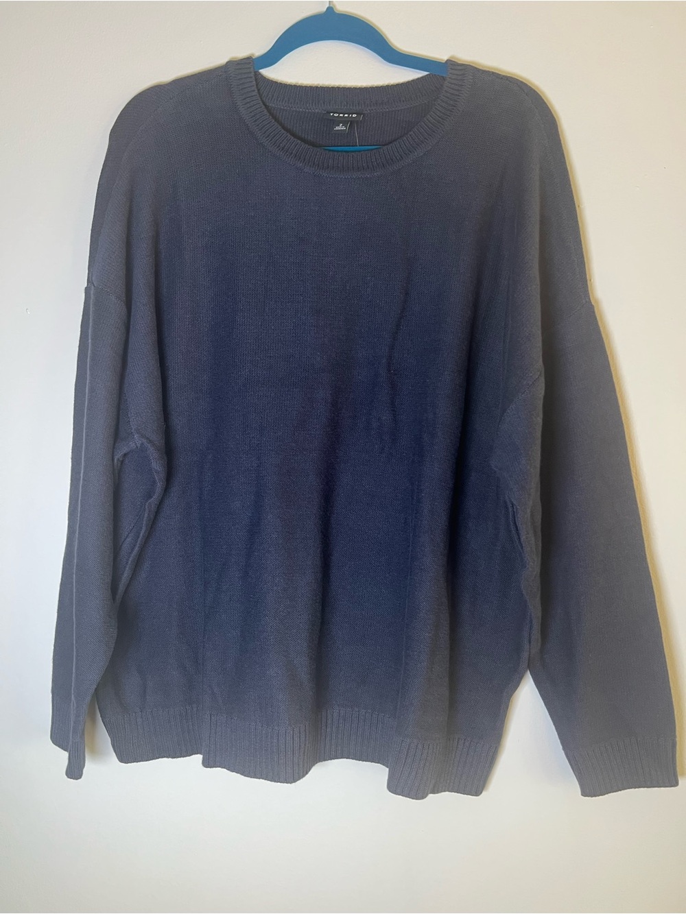 Torrid Plus Size 2X NWT Polar Night Cotton Blend Crew Neck Pullover Sweater